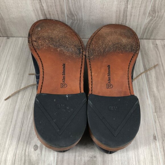 Allen Edmonds Dress Shoes Mens 9.5D Neumok Blue Leather Wingtip Derby Oxfords - Picture 11 of 11